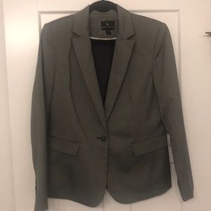 Gray Pinstriped Blazer